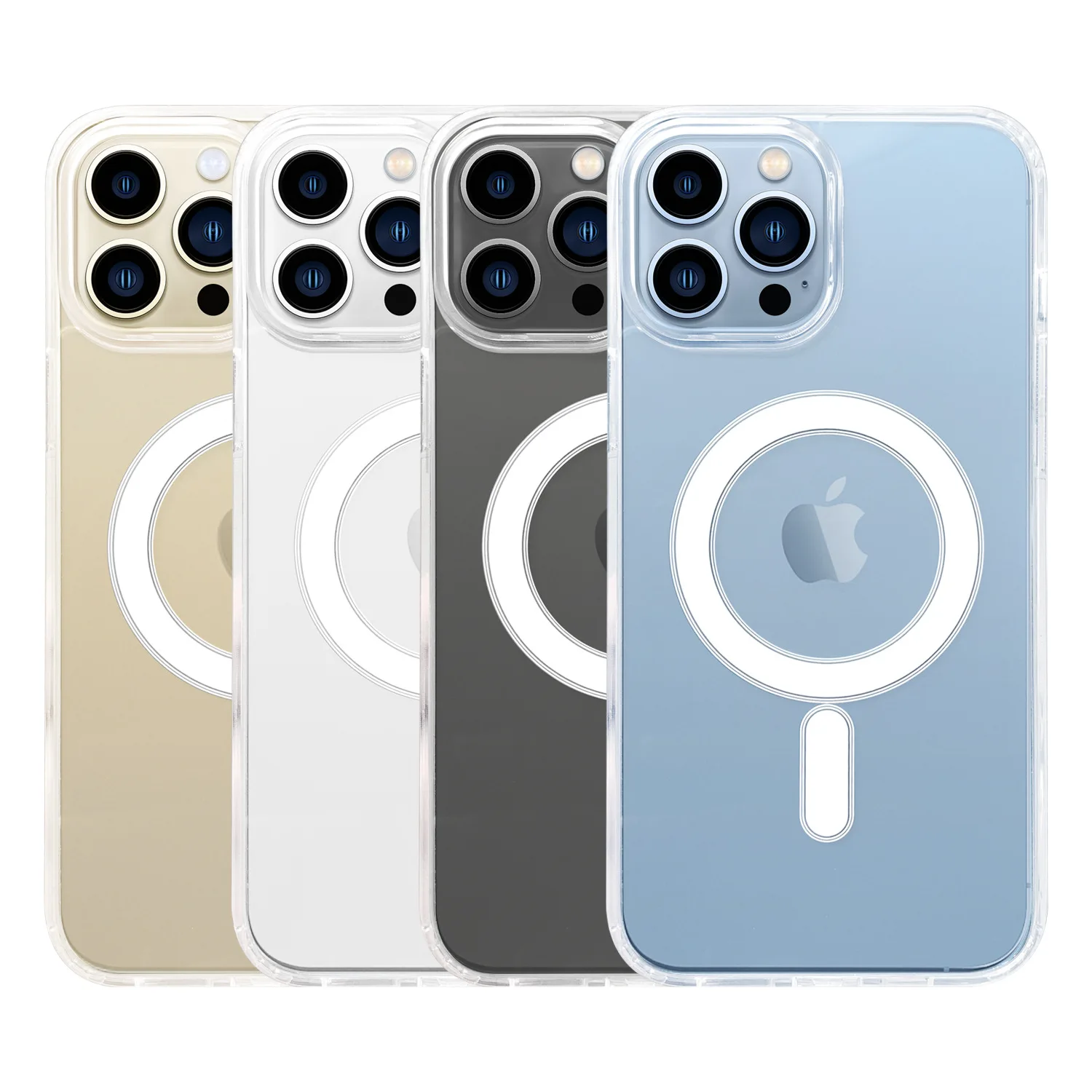 Прозрачный жесткий чехол из поликарбоната и мягкого ТПУ Для Magsafe для iPhone 13 Pro Max