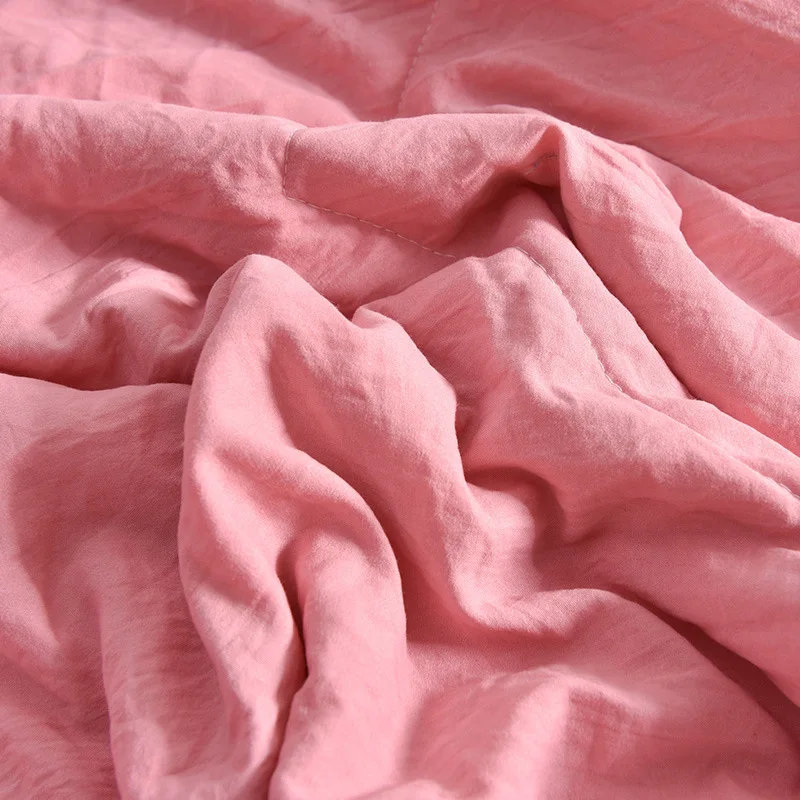 New Style Pure Cotton Washed Cotton Summer Blanket Summer Quilt Thin Blanket Single Double Dormitory Airable Cover Manufacturers