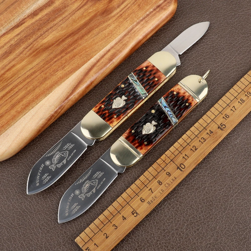 Sun Craft Fruit Knife w/ Sheath (Pointed Tip) - HIDA TOOL