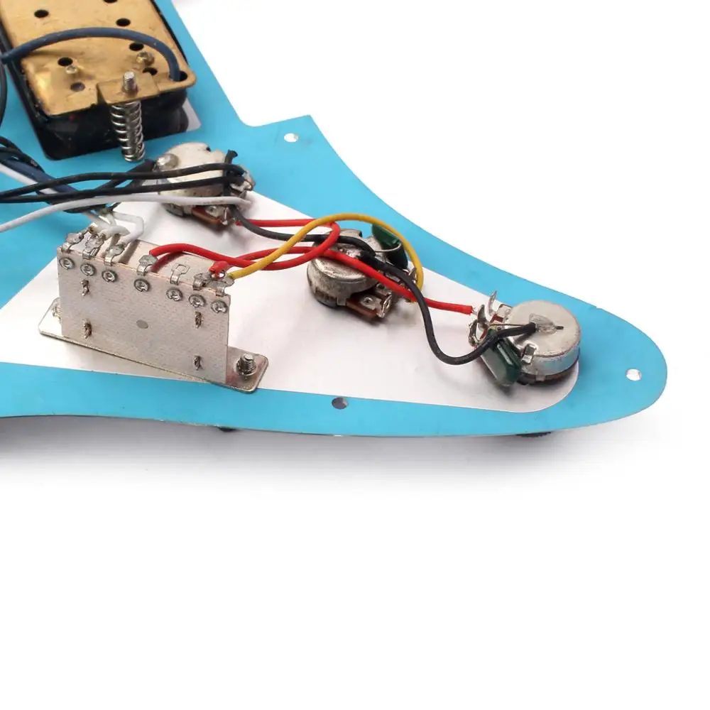 Зеркало Pickguard 3-Ply Ssh загружен Prewired Humbucker Pickguard набор звукоснимателей для гитары