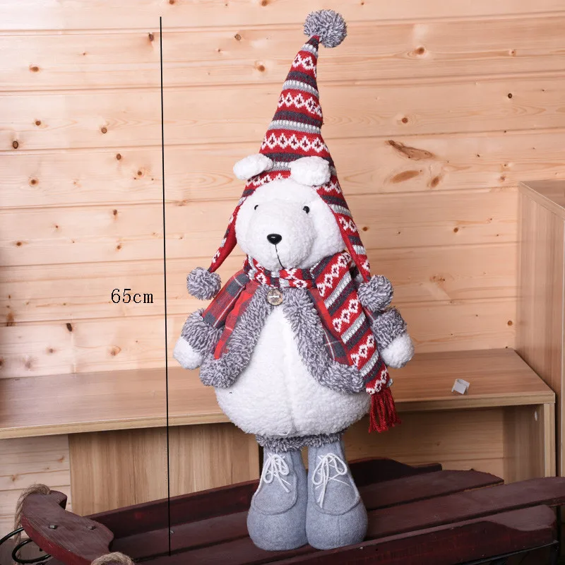 gray feet 214 Украшения для рождества плюшевый медведь куклы год Рождество День рождения Navidad подарок для детей стоячие фигурки фестиваль подарки - Цвет: gray feet 214