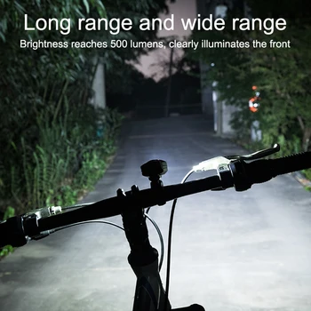 

USB Rechargeable Waterproof Bicycle Front Light 4 Modes and Double LED Beads Bicycle Headlight TP899