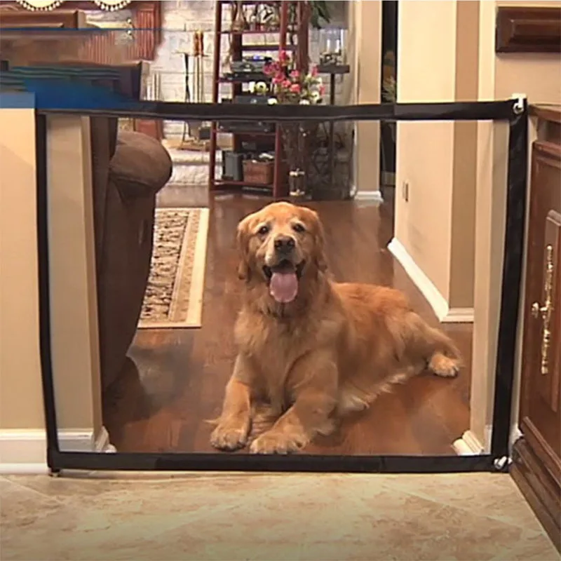 

Magic Dog Gate Foldable Safe Guard Pet Isolated Net Indoor Outdoor Dog Cat Baby Safety Fence Magic Gate for Dogs Pet Accessories