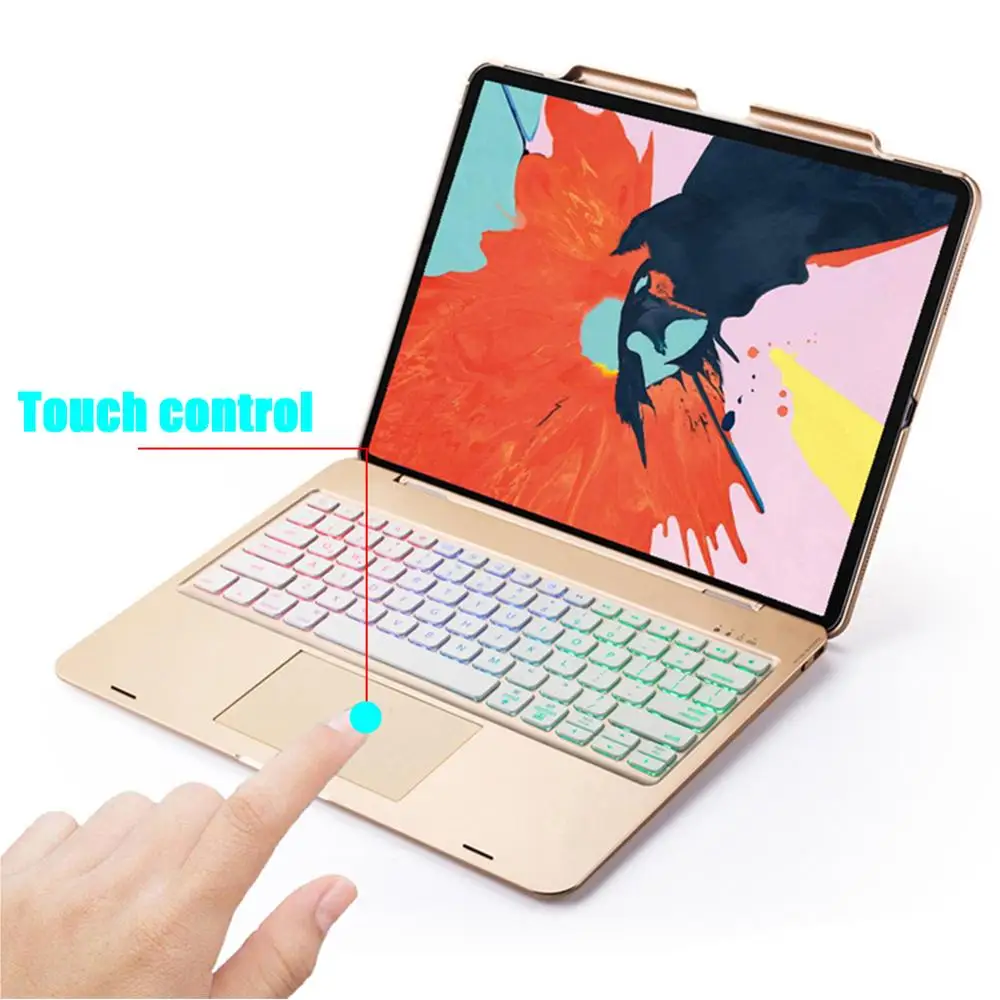 Чехол клавиатура с сенсорной панелью для iPad Pro 12 9 2020 чехол держателем карандашом
