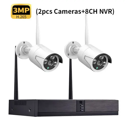 car security camera Gadinan Wireless Face Detection CCTV System 8CH H.265 NVR with 3MP Outdoor Audio Camera IP Security WiFi Video Surveillance Kit remote security camera Surveillance Items