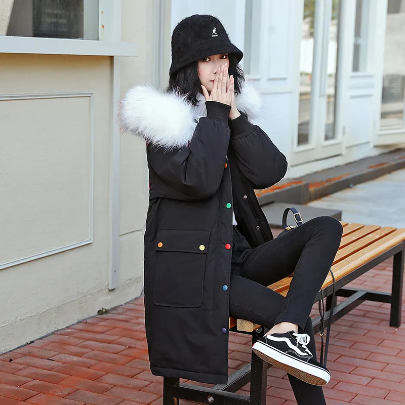 

Cotton Coat Women's 2019 New Style Winter Coat Mid-length down Coat Dongdaemun INS Korean-style Loose-Fit down Feather Cotton-pa