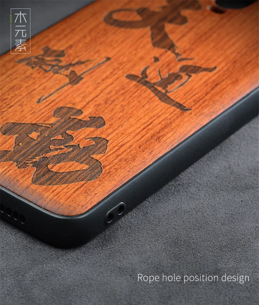 Oneplus 6t Case Boogic Original Real Wood funda Oneplus 6T Rosewood TPU Shockproof Back Cover Phone Shell One plus 6T case (7)