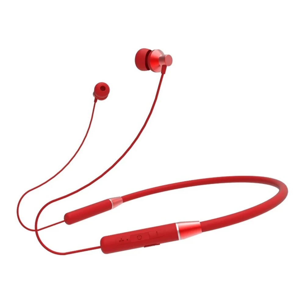 Lenovo HE05 Bluetooth наушники BT5.0 Спортивная гарнитура с защитой от пота беспроводные наушники для бега с шумоподавлением магнитные наушники - Цвет: Красный