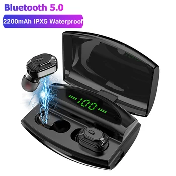 

XG20 TWS Wireless Earphones Bluetooth 5.0 In-Earphones Power Display Mini Sport 5D Stereo Cordless Earbuds 2200mAh Power Bank