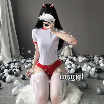 

Women Girls Anime Cosplay Costume Japanese Schoolgirl Uniform Cheer Leading Roleplay Uniforme Sexy Lingerie Set Maid Dress