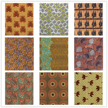 Африканская батик, восковая ткань, пагне, воск, Анкара, восковая ткань, Африканский воск, принты золотого цвета, тонкая ткань, 6 ярдов, для шитья свадебного платья