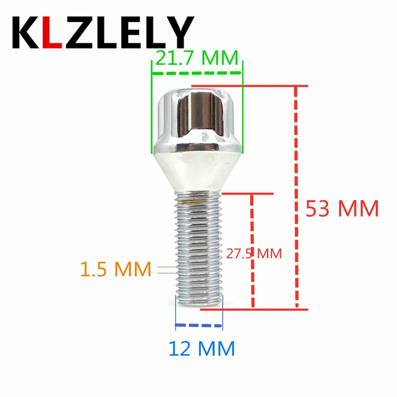 M12 1.5 Wheel Lock Bolt Tires Anti-theft Screws Nut FOR BMW E39 E46 Z8 E52 Z4 E85 E60 E61 E62 E63 E64 1 SET