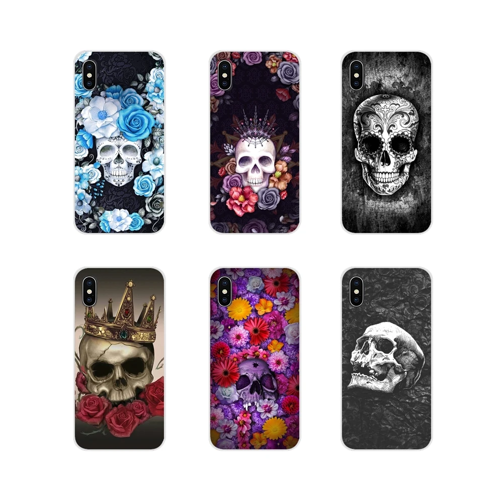 Цветочный Череп Флора Ворон для samsung Galaxy S3 S4 S5 Mini S6 S7 Edge S8 S9 S10 Lite Plus Note 4 5 8 9
