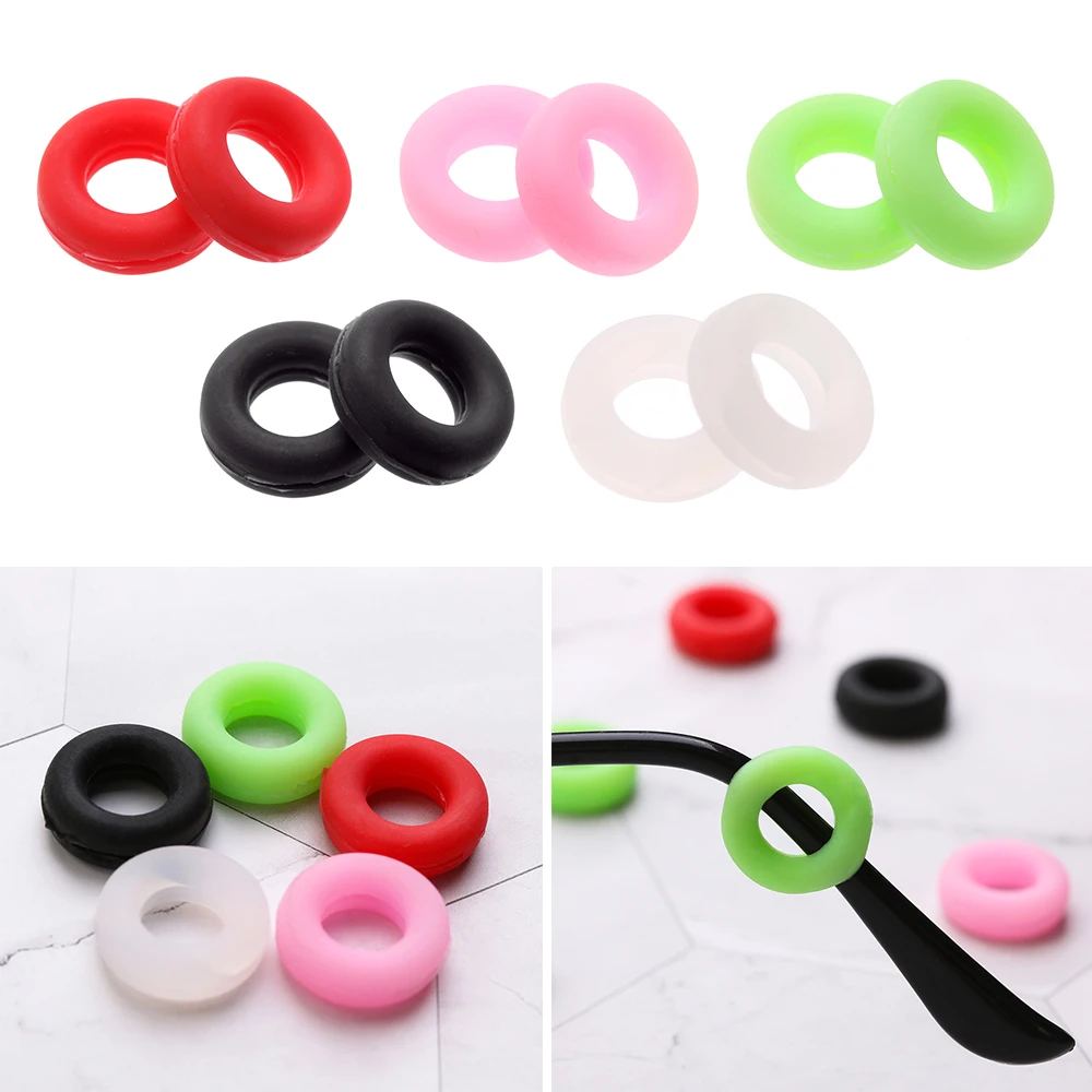 

4Pcs Round Glasses Ear Hooks Eyeglasses Sports Temple Tips Anti Slip Silicone Grips Accessories For Kids Adults Soft Ear Hook