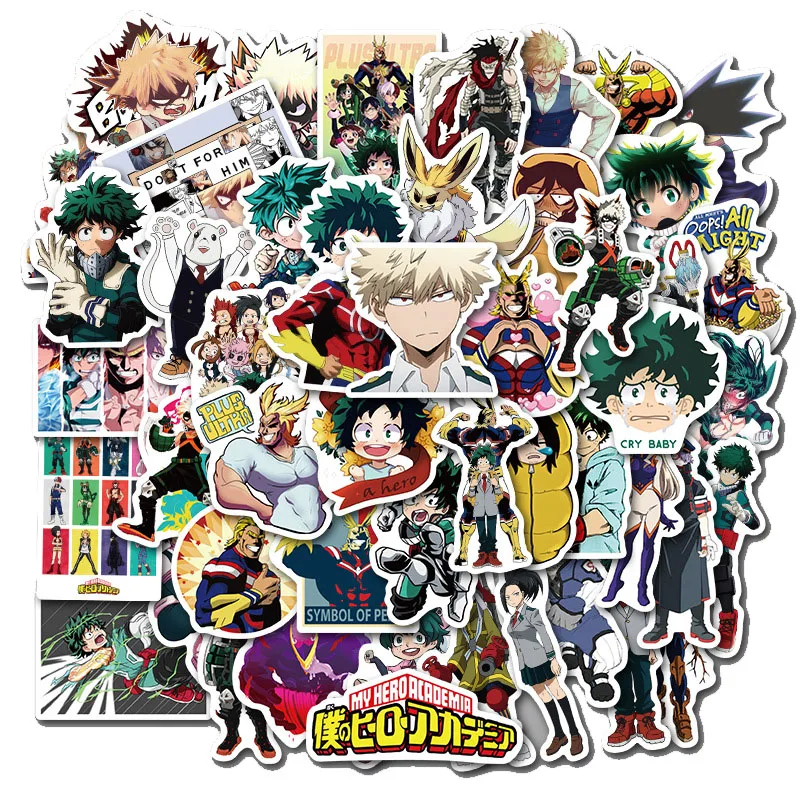 10 30 50pcs Lot My Hero Academia Stickers Classic Japan Anime Sticker Modern Popular Laptop Luggage Car Skateboard Phone Decal Stickers Aliexpress - find anime cry baby roblox