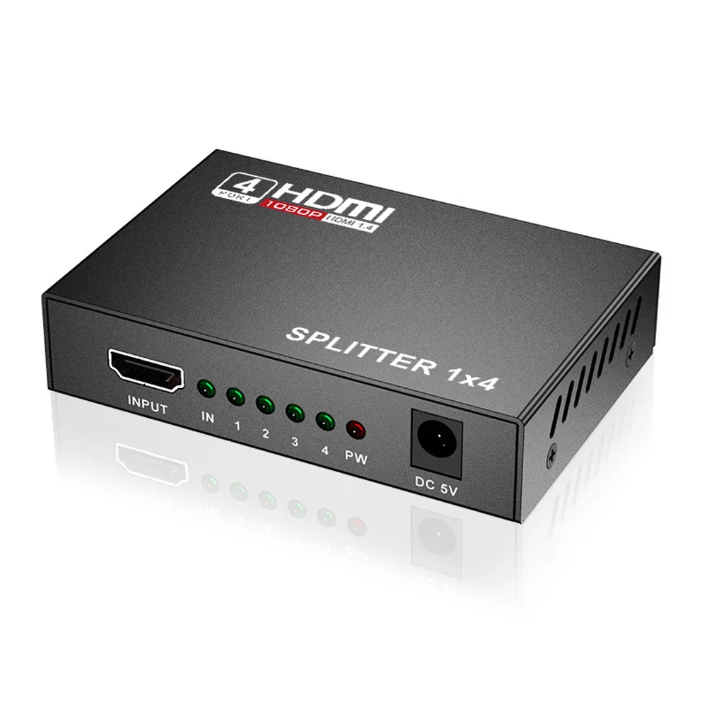 Full HD HDMI Сплиттер 4 порта концентратор ретранслятор усилитель V1.4 1080p 1 в 4 из разработан износостойкость