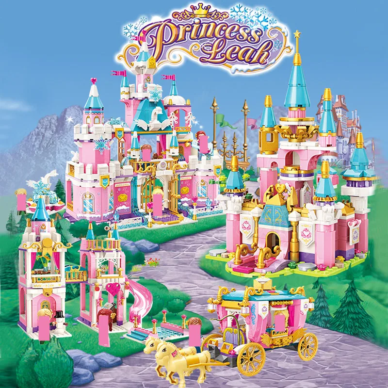 

Enlighten Princess Series Enchanted Castle Palace Friends Building Blocks Kits Royal Parade Carriage Model Bricks Girl Kids Toys