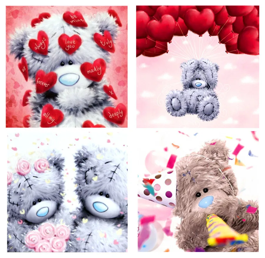5D DIY алмазная живопись плюшевый медведь мультфильм животных вышивка крестом домашний интерьер детской комнаты настенный Декор