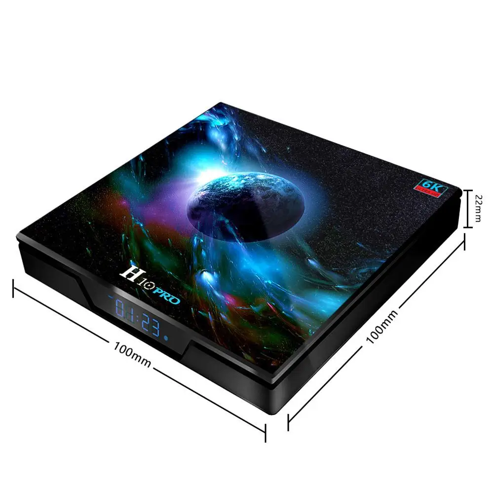 H10 PRO Android 9,0 Smart tv Box DDR3 4 Гб Rom+ 64 Гб Ram 1000M 6K 4K HDMI 1080P медиаплеер 64-битный Smart tv Box набор с пультом дистанционного управления