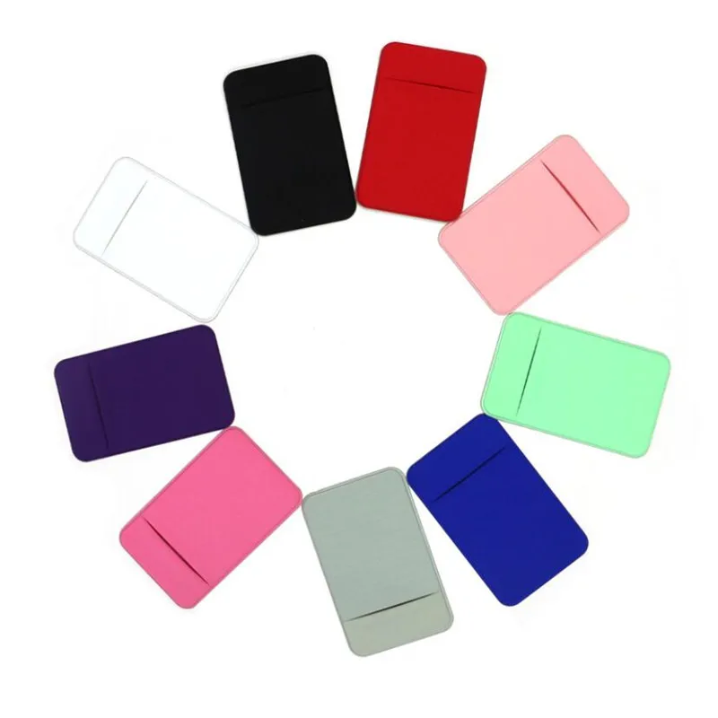 1PC Fashion Elastic Cell Phone Card Holder Mobile Phone Wallet Case Credit ID Card Holder Adhesive Sticker Pocket wallet card holder card holder credit card holder card wallet id card holder business card holder
