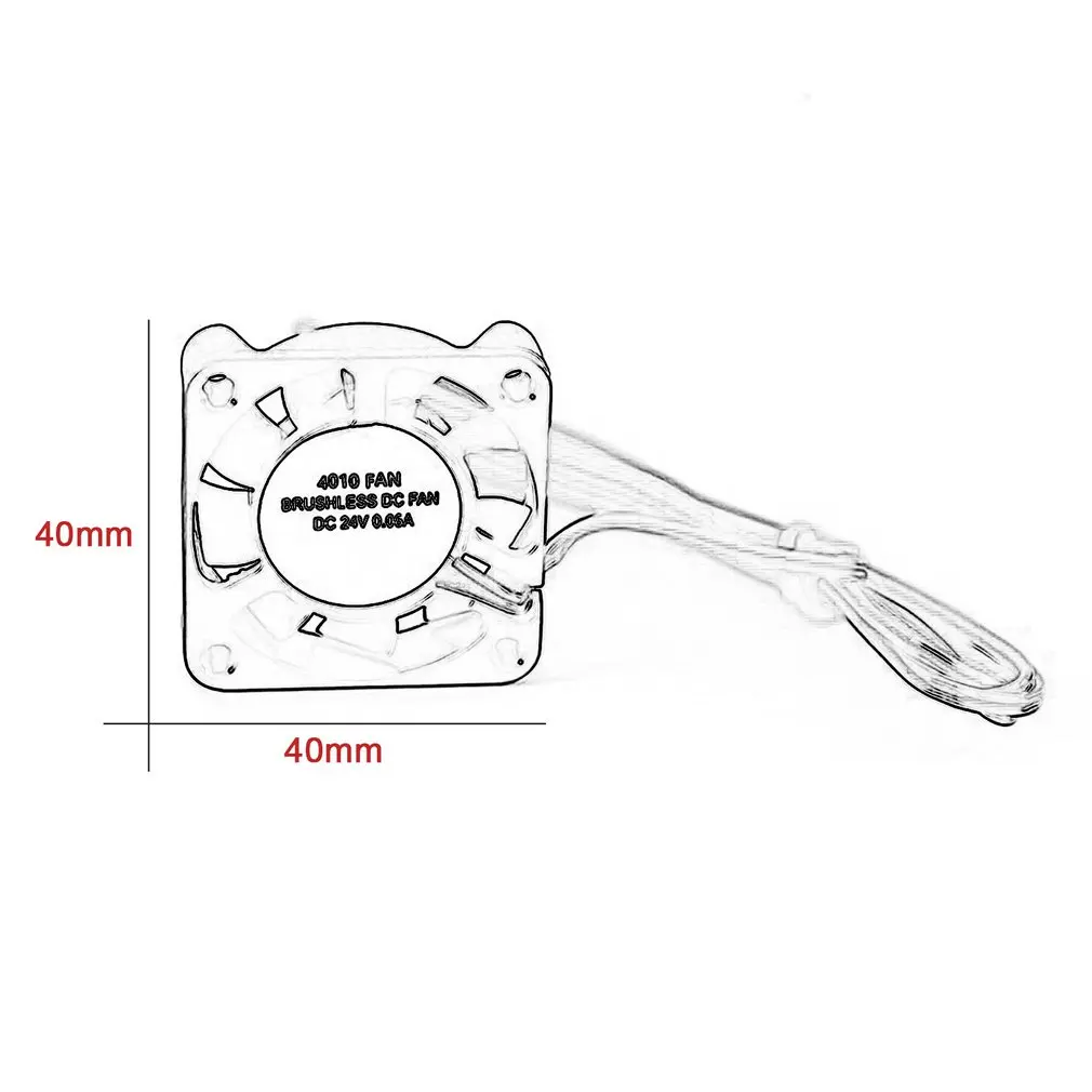 Anet A8 A6 4010 вентилятор 12 в 24 В печатная плата тепловой охладитель вентилятор небольшой вентилятор бесщеточный вентилятор охлаждения постоянного тока 2pin для 3D-принтера
