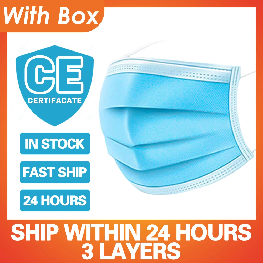 

Disposable Surgical Medical Masks Prevent Dust Bacteria Proof Surgery 3 layers Mouth Mask Health Protection Anti-dust Infection