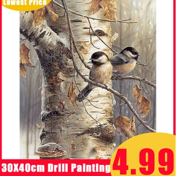 

5D DIY Diamond Painting Full Square/Round Drill Bird Pattern Cross Stitch Embroidery Animal Diamond Mosaic Home Decor Gift