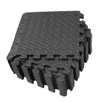 

12Pcs EVA Yoag Mat Leaf Grain Floor Mats Splicing Mats Patchwork Rugs Thicken Shock Absorption Floor Pads For Gym Dance Room
