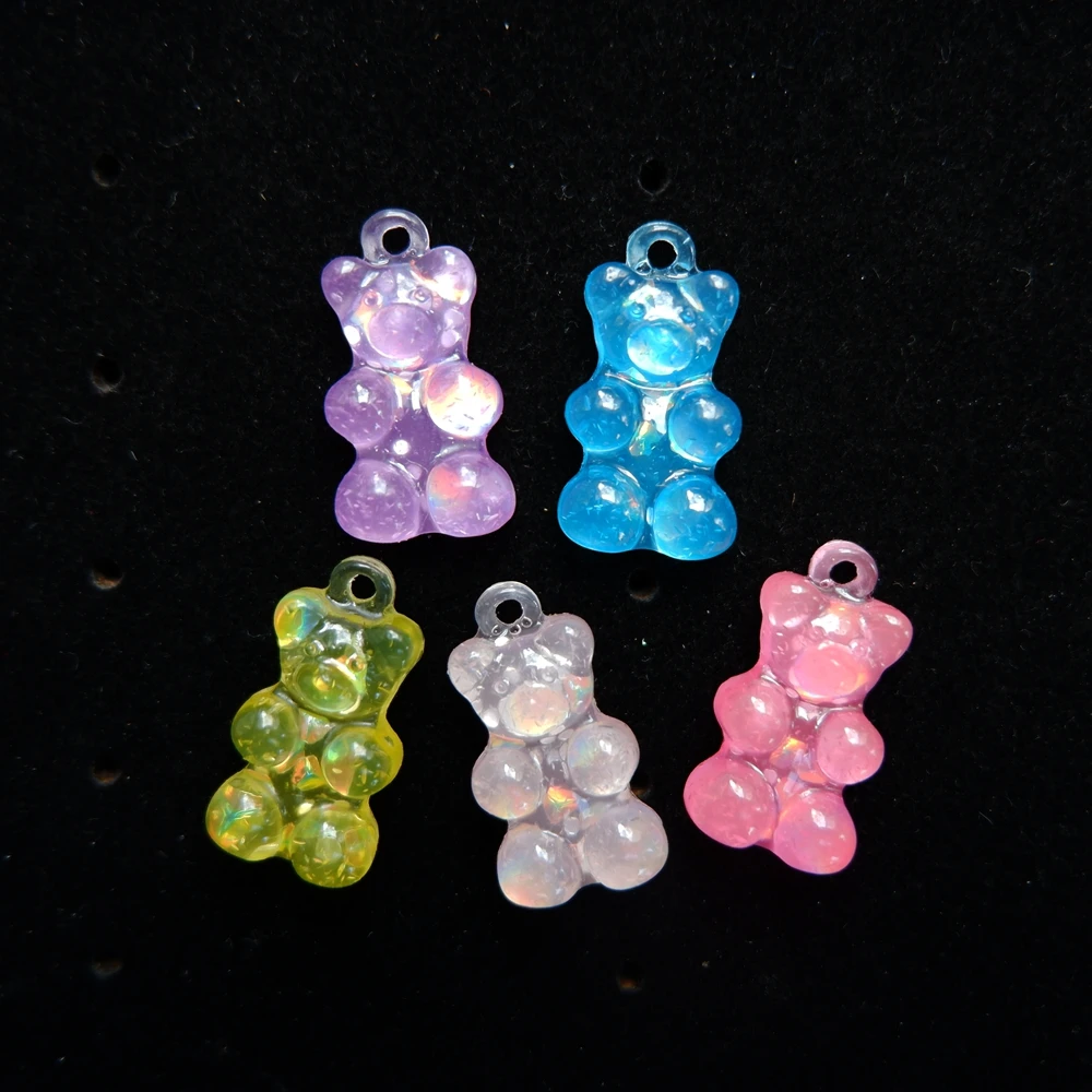TBAEW Gummy bear, подвески, плоская задняя смола, кабошон для DIY, ожерелье, серьги, брелок, аксессуары для изготовления ювелирных изделий