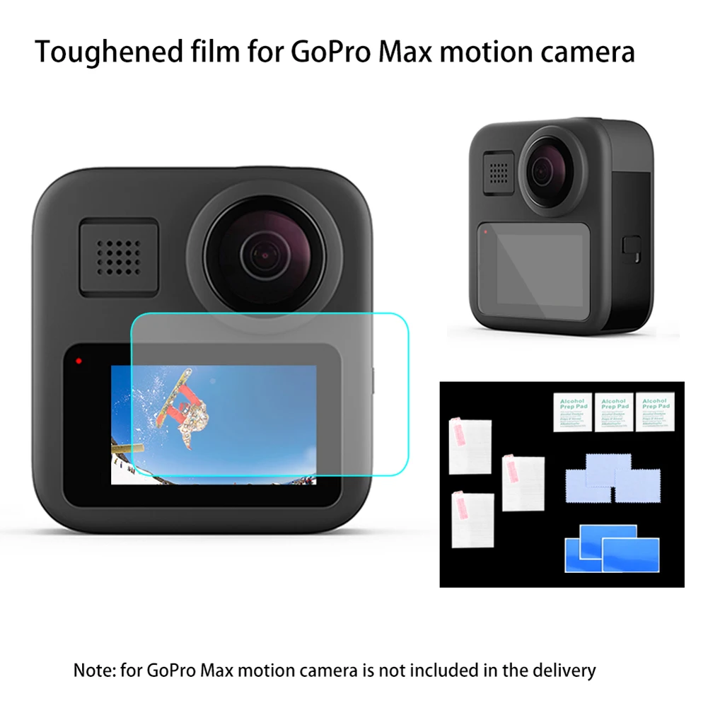 2/3 предмета HD закаленное Стекло пленка для GoPro Максимальная экшн Камера и устойчивая к царапинам Экран протектор Аксессуары экшн Камера аксессуары