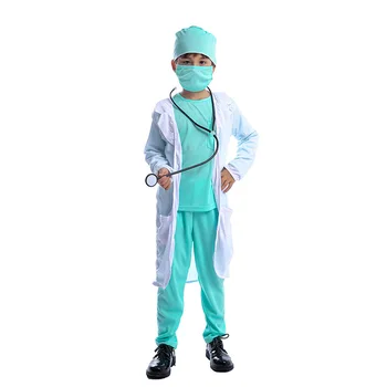 

2020NEW Children's Clothing Role Play Doctor Echometer Uniform For Kids Nurse Clothes Carnival Performance Cosplay Show