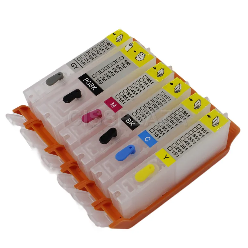 CISSPLAZA 6PCS PGI550 CLI-551 GY IP7250 MG5450 MG6450 MG5550 MX725 MX925 MG6350 MG7150 IP8750  ũ īƮ