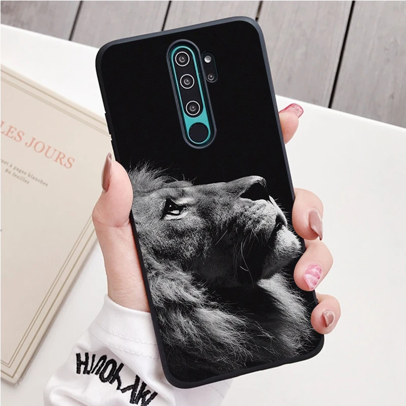 best flip cover for xiaomi Lion black Silicone Phone Case For Redmi note 8 7 Pro S 8T for redmi 9 7A Cover xiaomi leather case case