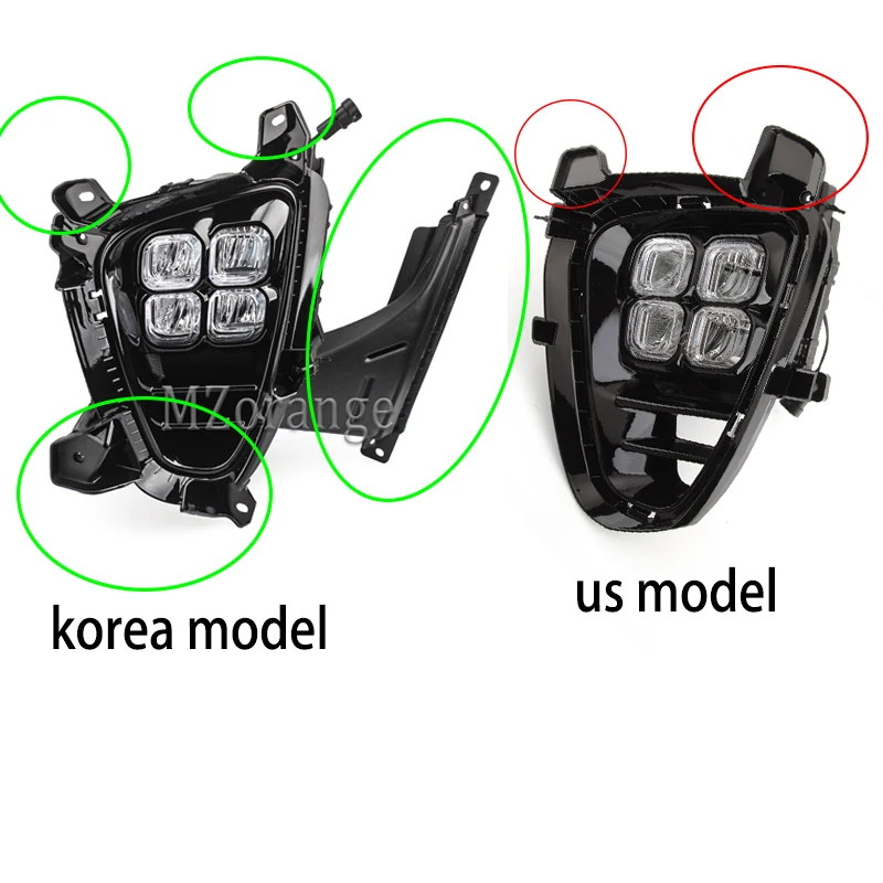 LED FogLights DRL for KIA Sorento prime 2018 2019 2020 Daytime Running Light auto headlights assembly FogLight For cars