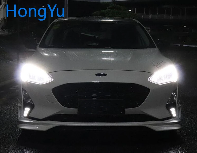СВЕТОДИОДНЫЙ DRL для Ford Focus дневные ходовые огни Противотуманные фары крышка с желтым поворотным сигналом функции низкая конфигурация