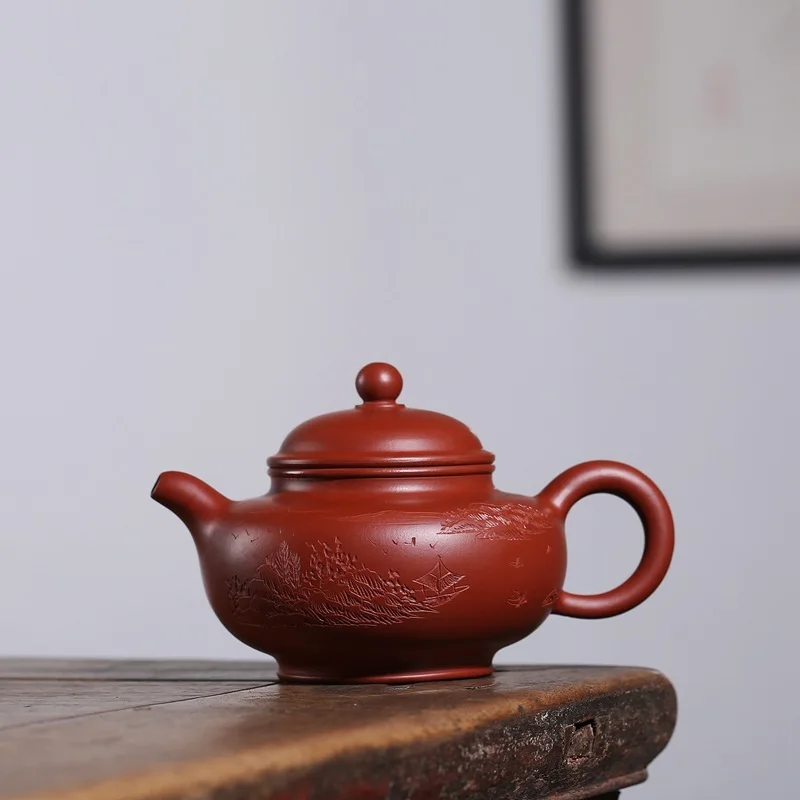 

2655 masters all hand dahongpao HuaYing recommended depict landscape green wind xu 250 ml specials