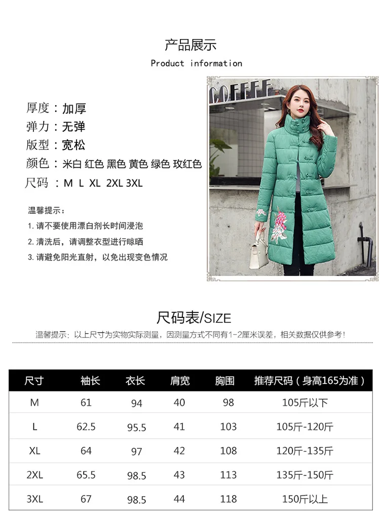 AliExpress, осенне-зимнее женское стеганое хлопковое пальто, Женское пальто средней длины в европейском и американском стиле,, тренд с вышивкой
