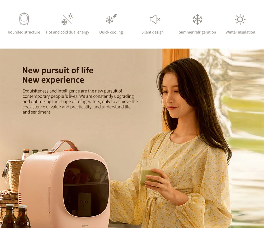 Baseus Desktop Mini Refrigerator New pursuit of life New experience