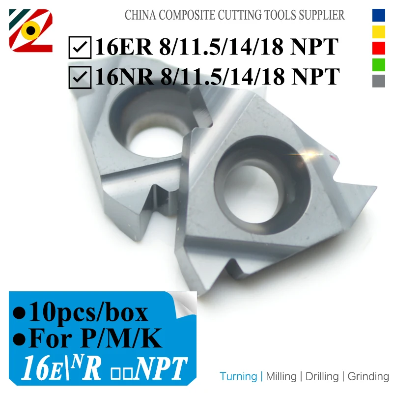 

EDGEV 16ER 16NR 16IR 8NPT 11.5NPT 14NPT 18NPT CNC Lathe Cutter Threading Carbide Inserts Thread Turning Tools Tungsten Blade