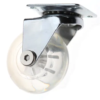 

1Pcs Transparent PU Caster 50mm Office Chair Sofa Platform Trolley Replacement Angle Swivel Universal Wheels for Furniture