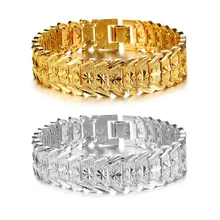 Мужской золотой серебряный цвет панцирная цепь браслет хип-хоп ювелирные изделия толстый Тяжелый медный материал женский браслет-цепочка