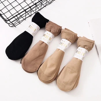 

20 Pairs 2020 Women's Short Socks Girls Ultrathin Socks Summer Transparent Crystal Invisible Elastic Ankle Breathable Fine Sox