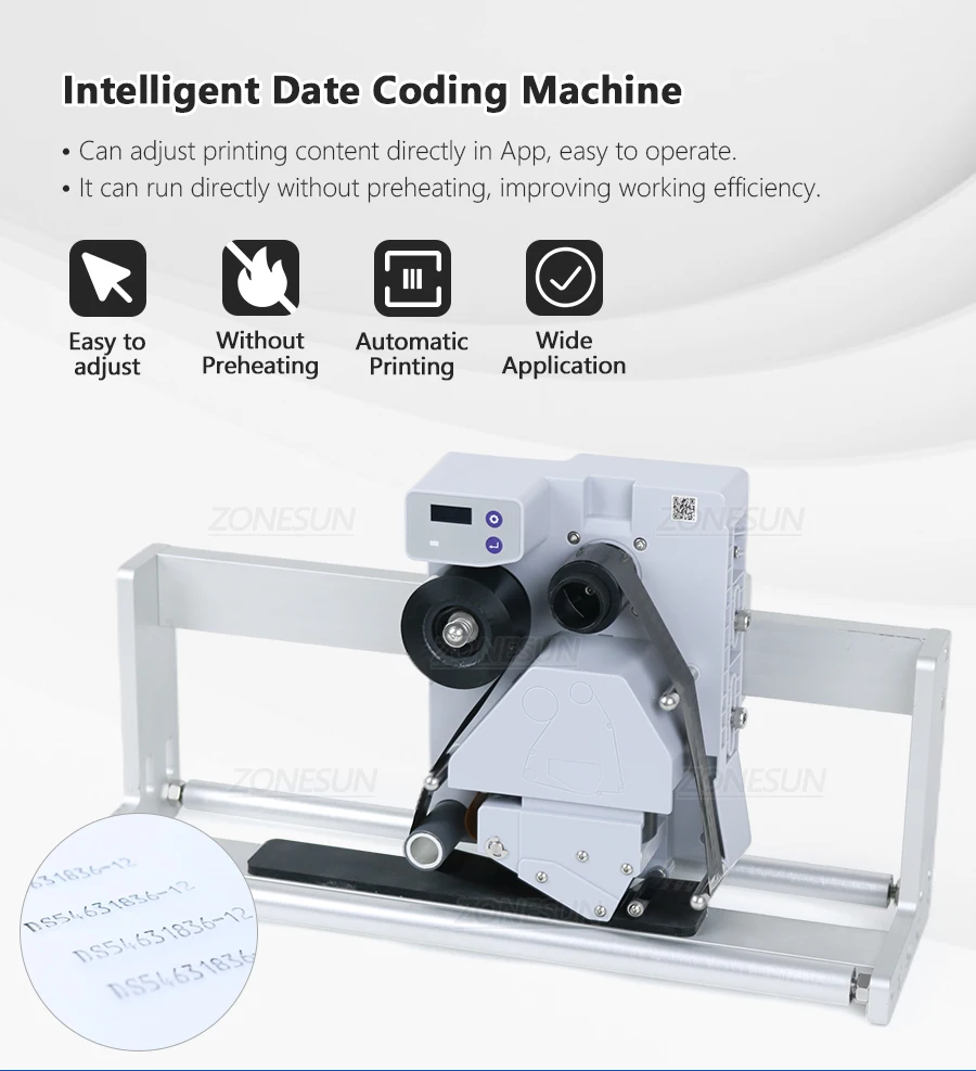 ZONESUN ZS-DC24A Automatic Intelligent Date Coder Printing Machine