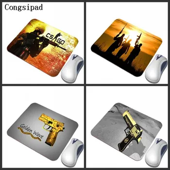 

CS GO Gold Gun Yellow Anti-slip Computer Keyboard Game Mouse Pad Family Gift Personalized Decorative Art Mat