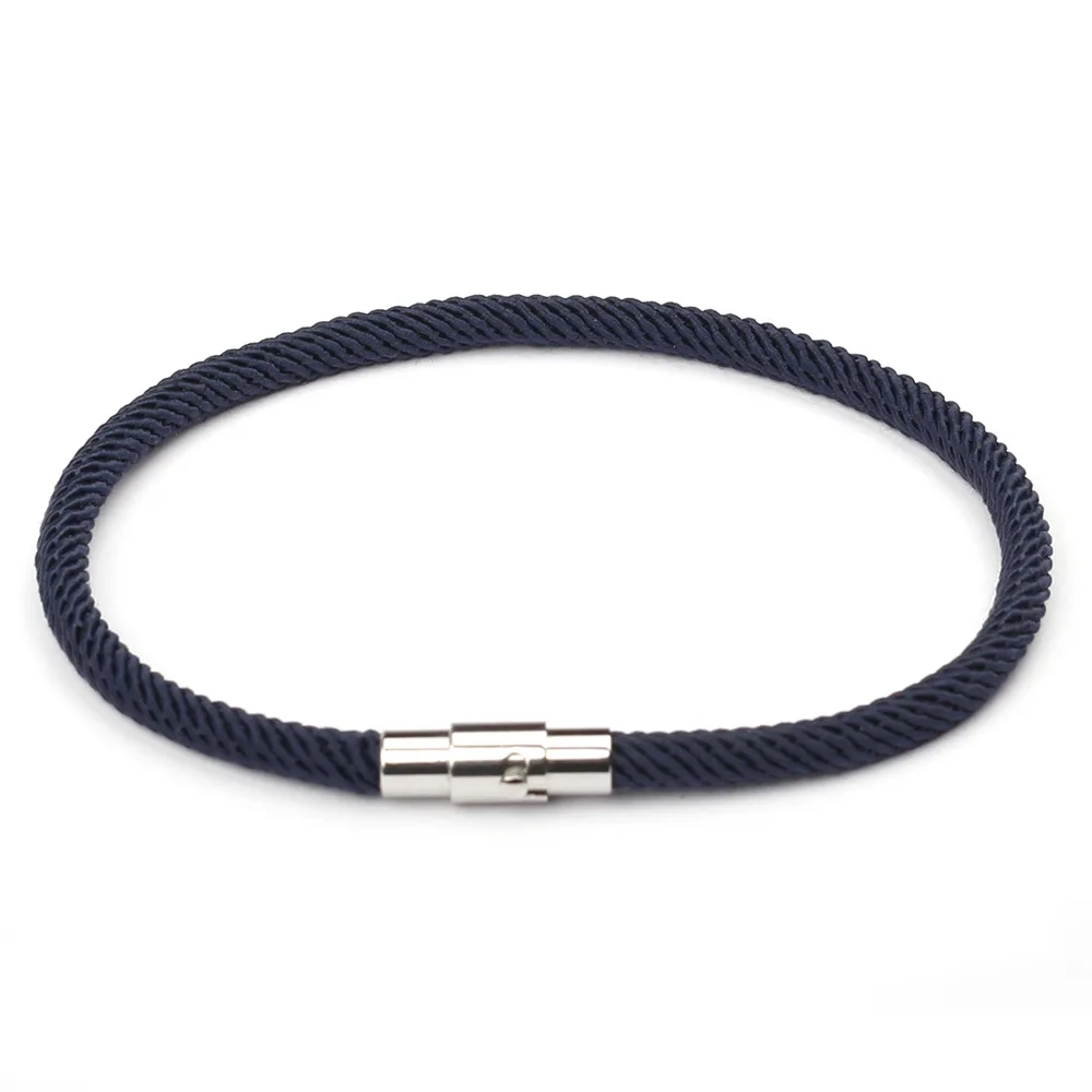 Модный Красный Миланский плетеный браслет для женщин и мужчин серебряного цвета