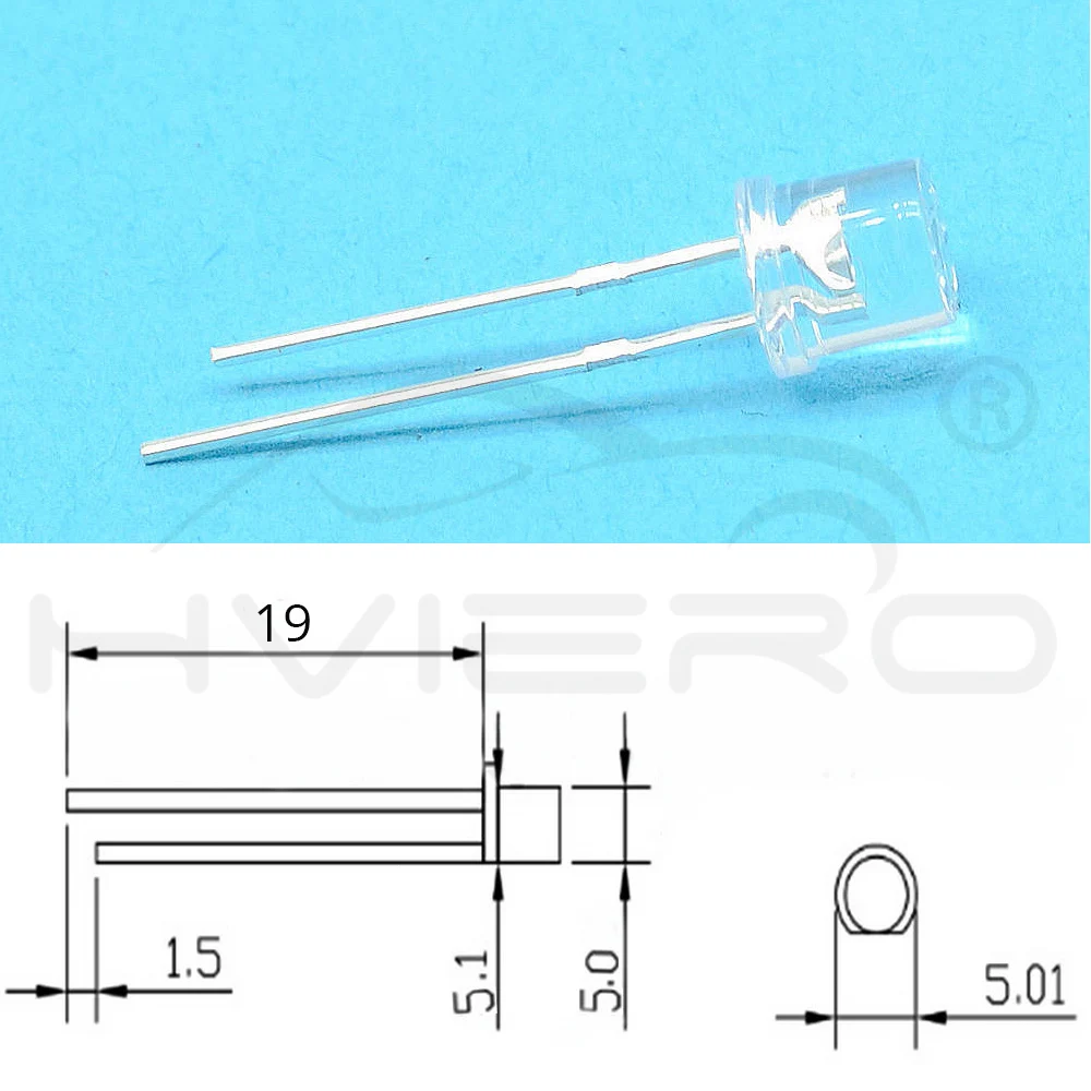 Hviero F5 5mm Flat top white Red Pink Yellow Blue Wide Angle Light lamp Diode LED ultra bright bulbs emitting diodes F5 5mm Lamp