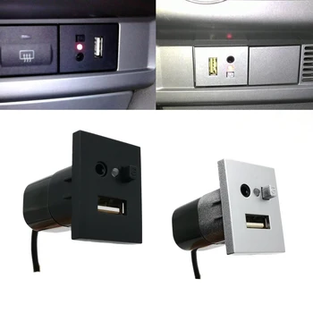 Car AUX/USB Input Adapter Mini Cable USB Slot Interface Button Switch for Ford Focus 2 mk2 2009 2010 2011 Accessories biurlink car aux usb panel switch button diy aux usb adapter 12pin audio rear connector for vw golf passat