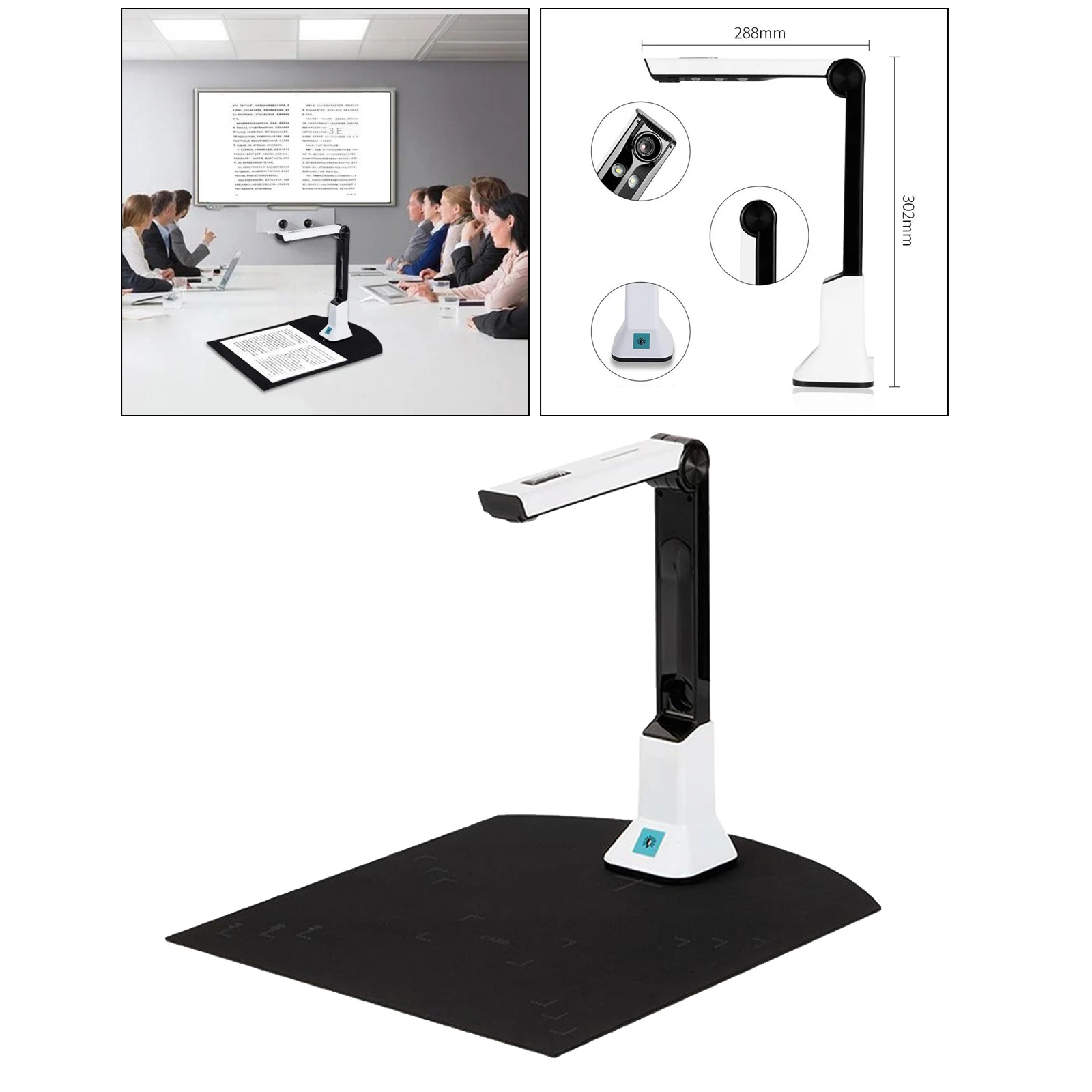 8MP HD A4 A5 Document Scanner real-time scanning For Picture Photos Magazine
