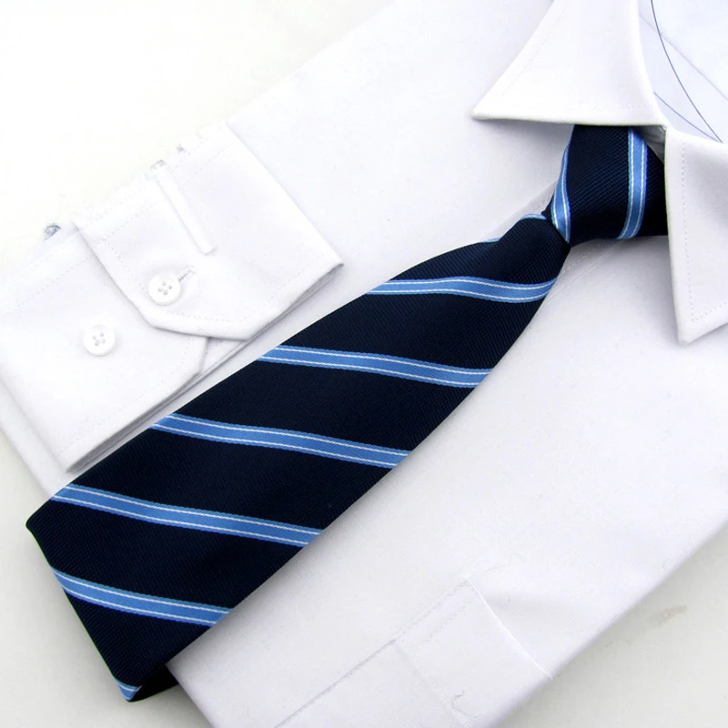 8 см модные удобные эффективные легко ленивые молнии шеи галстуки мужские Бизнес платье свадебный галстук для жениха воротник Галстуки аксессуары - Цвет: 5