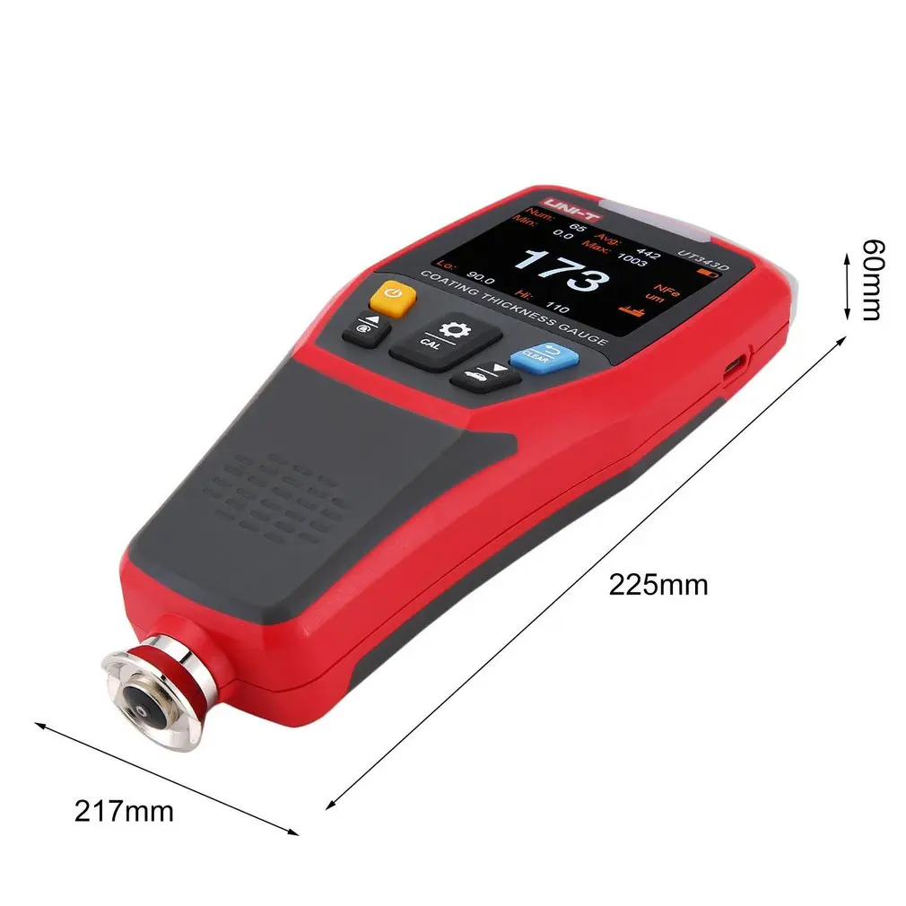 UNI-T UT343D цифровой датчик толщины покрытия измеритель толщины краски автомобиля толщина краски Тестер Ширина металла измерительный прибор